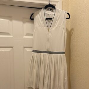 Varley White Sleeveless tennis Dress with Gray Accents, size medium
